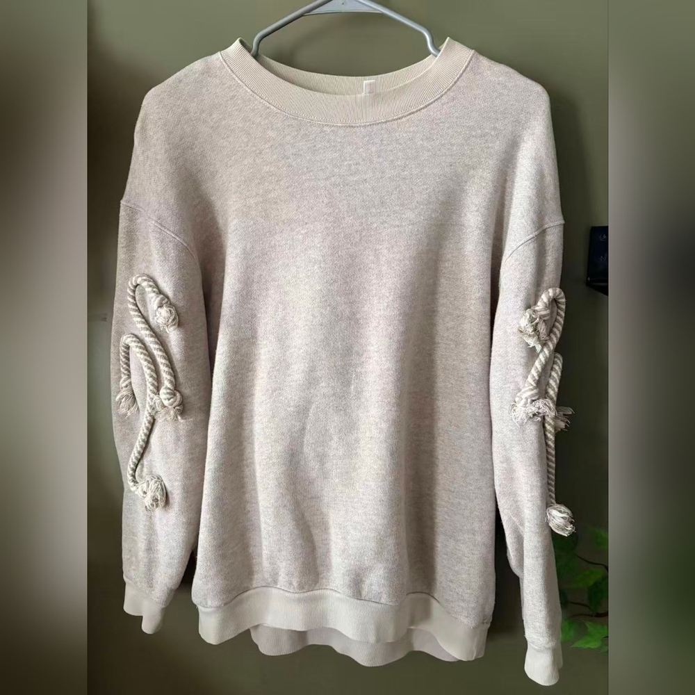 See By Chloe Beige Sweater with Rope Details